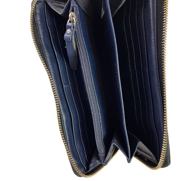 Kate Spade New York Womens Navy Blue Wilson Road Zip Around Wallet Coin Purse - Picture 14 of 16